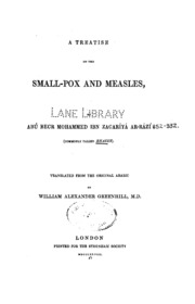 A treatise on the small-pox and measles