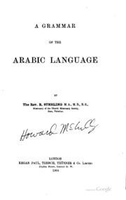 A grammar of the Arabic language