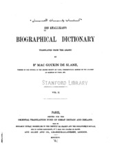 Ibn Khallikan's biographical dictionary
