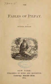 The fables of Pilpay