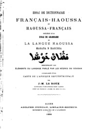 Essai de dictionnaire français-haoussa et haoussa-français