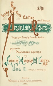 Lady Burton's edition of her husband's Arabian nights