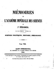 Mémoires de l'Académie impériale des sciences de St.-Pétersbourg