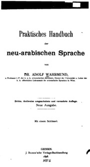 Praktisches handbuch der neu-arabischen sprache