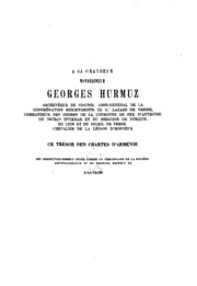 Le trésor des chartes d'Arménie, ou, Cartulaire de la chancellerie royale des Roupéniens : comprenant tous les documents relatifs aux établissements fondés en Cilicie par les ordres de chevalerie institués pendant les Croisades et par les républiques marchandes de l'Italie, etc.