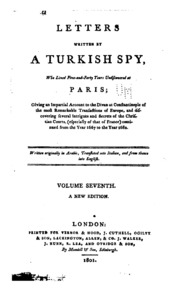 Letters written by a Turkish spy