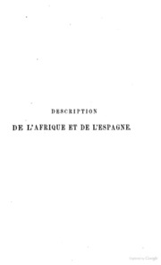 Description de l'Afrique et de l'Espagne