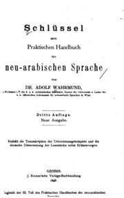 Praktisches handbuch der neu-arabischen sprache