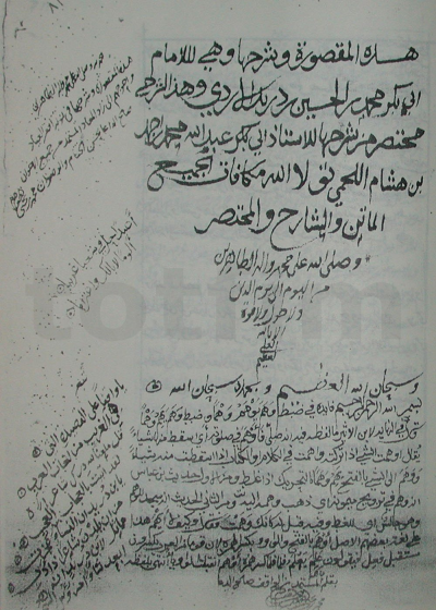 مختصر شرح ابن هشام اللخمي علی مقصورة ابن درید