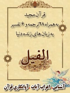 قرآن مجید - 28 ترجمه - 6 تفسیر جلد 105