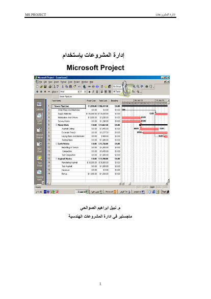 الادارة باستخدام ام اس بروجكت