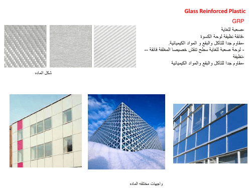 Glass Reinforced Plastic الزجاج البلاستيك المقوى