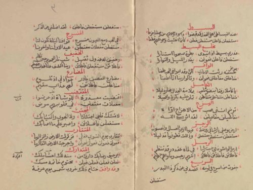 مخطوطة - لذيذ الطرب بنظم بحور العرب لابن عياد