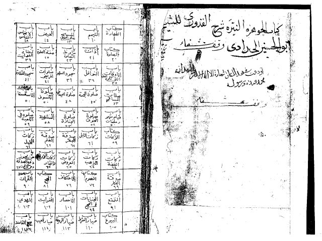 مخطوطة - الجوهرة النيرة شرح القدوري - الشيخ حداد