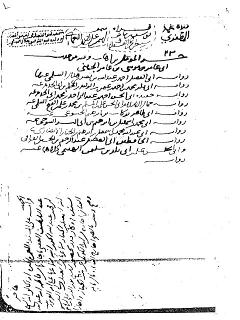 مخطوطة - جزء المؤمل بن إيهاب