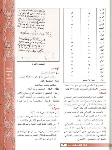 مخطوطة - دراسة لمخطوطة كتاب ذكر أعضاء الإنسان  لبدر الدين الغزي المتوفى سنة 984 هـ-ذكر أعضاء الإنسان