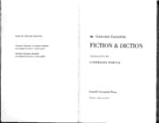 Gerard Genette Fiction & Diction Cornell University Press ( 1993)