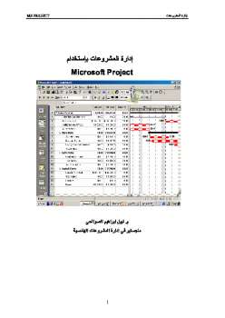 الادارة باستخدام ام اس بروجكت