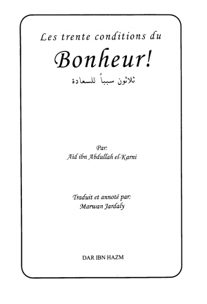 Les trente conditions du Bonheur - كتاب ثلاثون سببا للسعادة باللغة الفرنسية