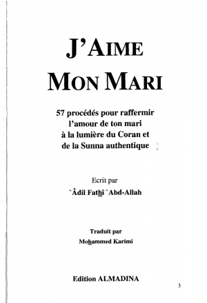 mon mari - كتاب أحب زوجي باللغة الفرنسية