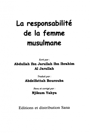 La responsabilite de la femme musulmane - كتاب مسؤولية المرأة المسلمة باللغة الفرنسية