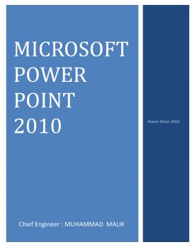 MICROSOFT POWER POINT 2010