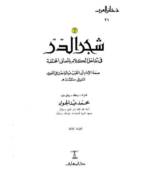 شجر الدر في تداخل الكلام بالمعاني المختلفة