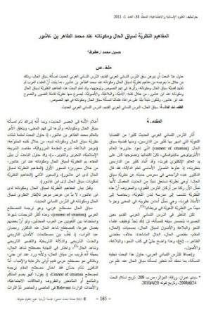 المفاهيم النظرية لسياق الحال ومكوناته عند محمد الطاهر بن عاشور