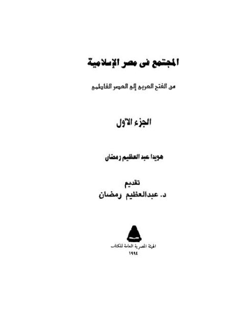 المجتمع في مصر الإسلامية من الفتح العربي إلى العصر الفاطمي